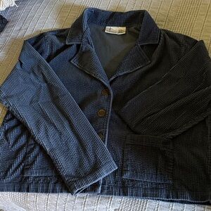 Vintage Navy Corduroy Blazer